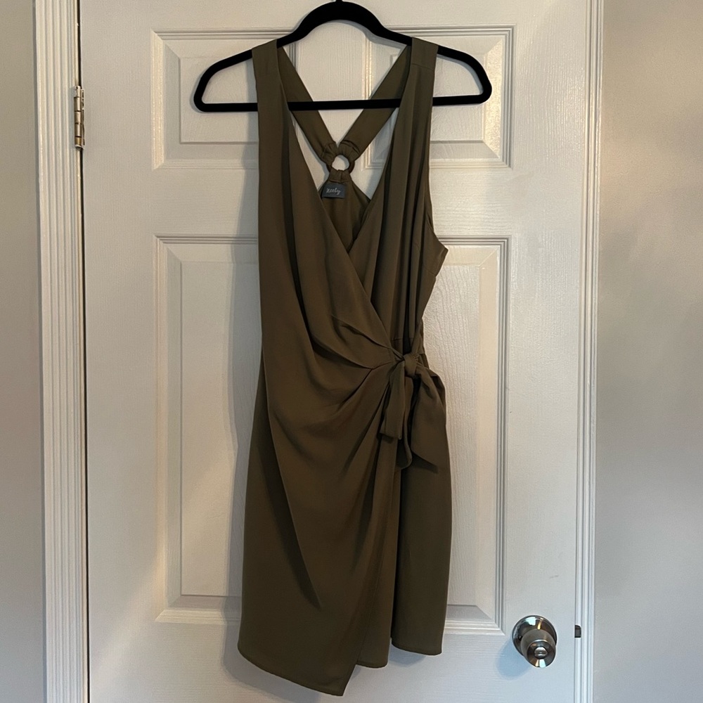 Olive Green Mini Dress